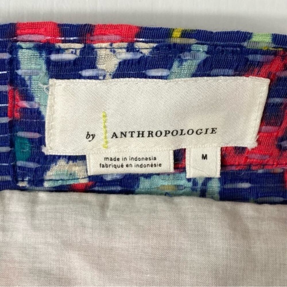 NWOT ANTHROPOLOGIE Skirt M“Edith”Paisley Floral Bow-Tie Ruffle Pull-Up Pocket - Picture 4 of 9